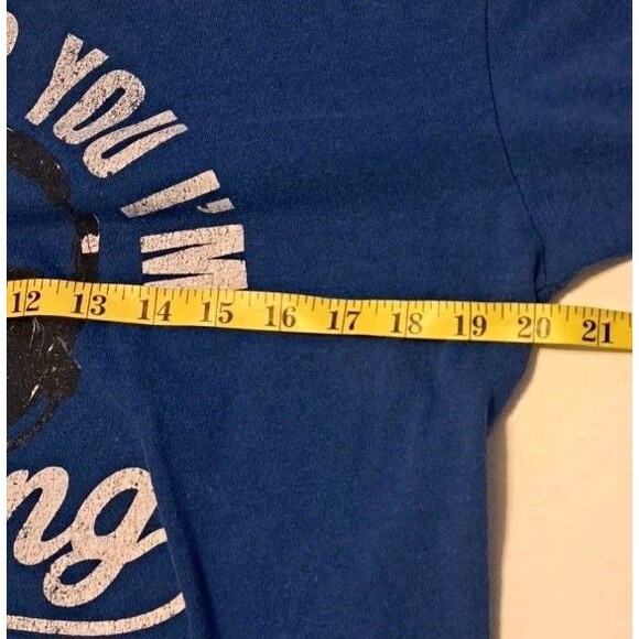 Brisco Men’s Large Blue “Can’t Hear You I’m Gaming” Funny Gamer Distressed Tee - Picture 4 of 6